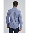 Синя памучна мъжка риза Mories-1 снимка