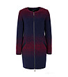 Вълнено дамско палто в тъмносиньо и цвят бордо Daga-1 снимка