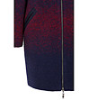Вълнено дамско палто в тъмносиньо и цвят бордо Daga-3 снимка