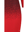 Червена рокля с черен принт Nubira-3 снимка