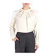 Елегантна дамска блуза в цвят крем-0 снимка