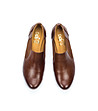 Кафяви кожени обувки с широк ток Vivien-1 снимка