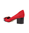 Дамски кожени обувки в червено и черно Noelle-2 снимка