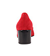 Дамски кожени обувки в червено и черно Noelle-4 снимка
