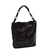 Черна кожена дамска чанта Freda-2 снимка