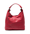 Червена кожена дамска чанта Wilma-0 снимка