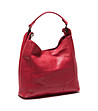 Червена кожена дамска чанта Wilma-2 снимка