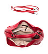 Червена кожена дамска чанта Wilma-3 снимка