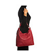 Червена кожена дамска чанта Wilma-4 снимка