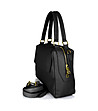 Дамска кожена чанта в черно Sally-2 снимка