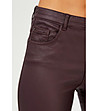 Дамски панталон в цвят марсала-3 снимка