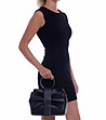 Дамска кожена чанта в черно Elia-4 снимка