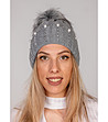 Зимна дамска шапка Olena в сиво-1 снимка