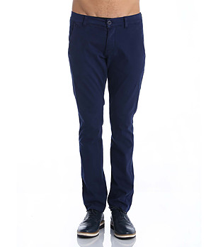 Мъжки тъмносин памучен панталон Brant снимка