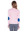 Розова памучна блуза със сини платки Dania-1 снимка