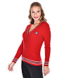 Памучен червен дамски пуловер Jaya-2 снимка