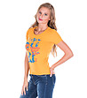 Жълта памучна дамска тениска Kristin-2 снимка