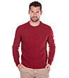 Мъжки пуловер в червено Cesare-0 снимка