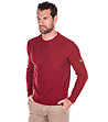Мъжки пуловер в червено Cesare-2 снимка