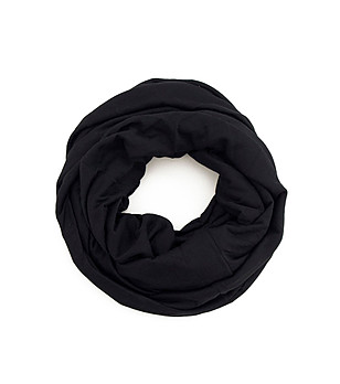 Черен кръгъл дамски шал Beattie снимка