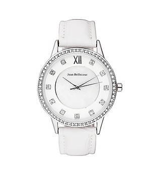 Дамски часовник в сребристо и бяло Zina снимка
