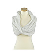 Плетен дамски шал в бяло Vitalia-0 снимка