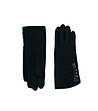 Черни дамски вълнени ръкавици с декоративни копчета Elyse-0 снимка