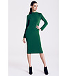 Зелена рокля с висока яка Tessa-0 снимка
