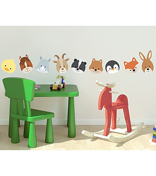 Детски декоративен стикер Têtes d'animaux снимка