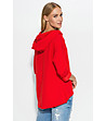 Червена дамска блуза с качулка Nina-1 снимка