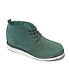 Зелени дамски велурени обувки-0 снимка