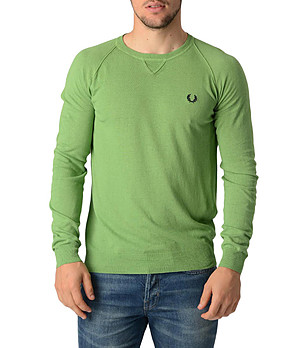Мъжки пуловер в зелено снимка