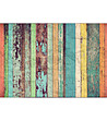 Фототапет от нетъкан текстил - 8 части Colored Wooden Wall-1 снимка