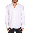 Бяла памучна мъжка риза Adam -0 снимка