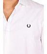 Бяла памучна мъжка риза Adam -2 снимка