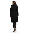 Дълго черно дамско палто с бродерии-1 снимка