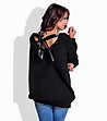 Черен дамски пуловер-1 снимка