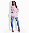 Розов дамски пуловер-2 снимка