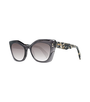 Черни дамски слънчеви очила с ефектни дръжки Silia снимка