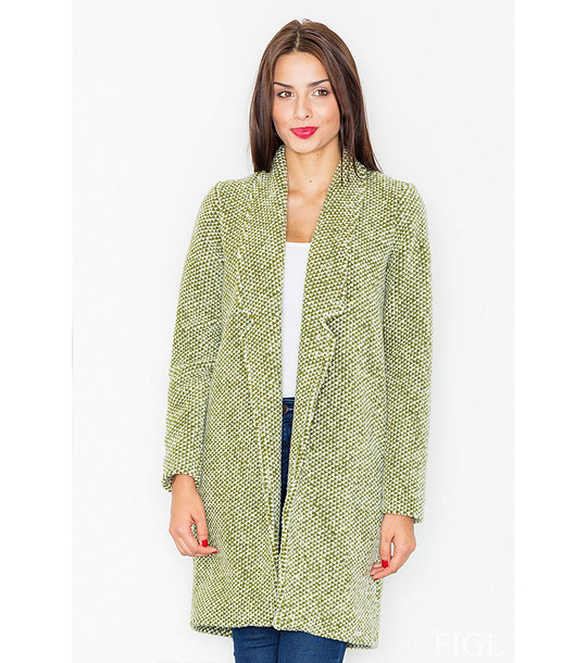 Дамско палто в зелен меланж Frida снимка