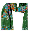 Зелен дамски шал с принт Fleurette-1 снимка