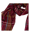 Кариран шал в цвят бургунд Jamie-1 снимка