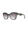 Черни дамски слънчеви очила с ефектни дръжки Silia-0 снимка