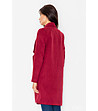 Дамско палто в цвят бордо Frida-1 снимка