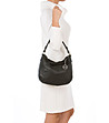 Черна дамска чанта от естествена кожа Amie-3 снимка
