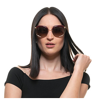 Златисти дамски очила с кафяви лещи Betsey снимка
