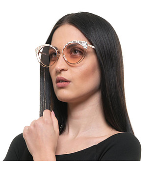 Златисти дамски слънчеви очила с розови лещи Sanoma снимка