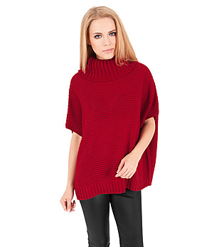 Червен дамски пуловер Sidney снимка
