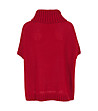 Червена плетена дамска блуза Sidney-4 снимка