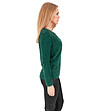 Зелен пухкав дамски пуловер Shirley-2 снимка